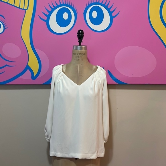 Trina Turk White Polyester Blouse - Picture 1 of 8
